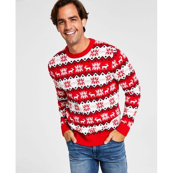 Charter Club Men's Nordic Fair Isle Holiday Sweater - Picture 1 of 1